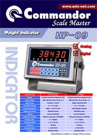 HP-09 Weight Indicator,Commandor