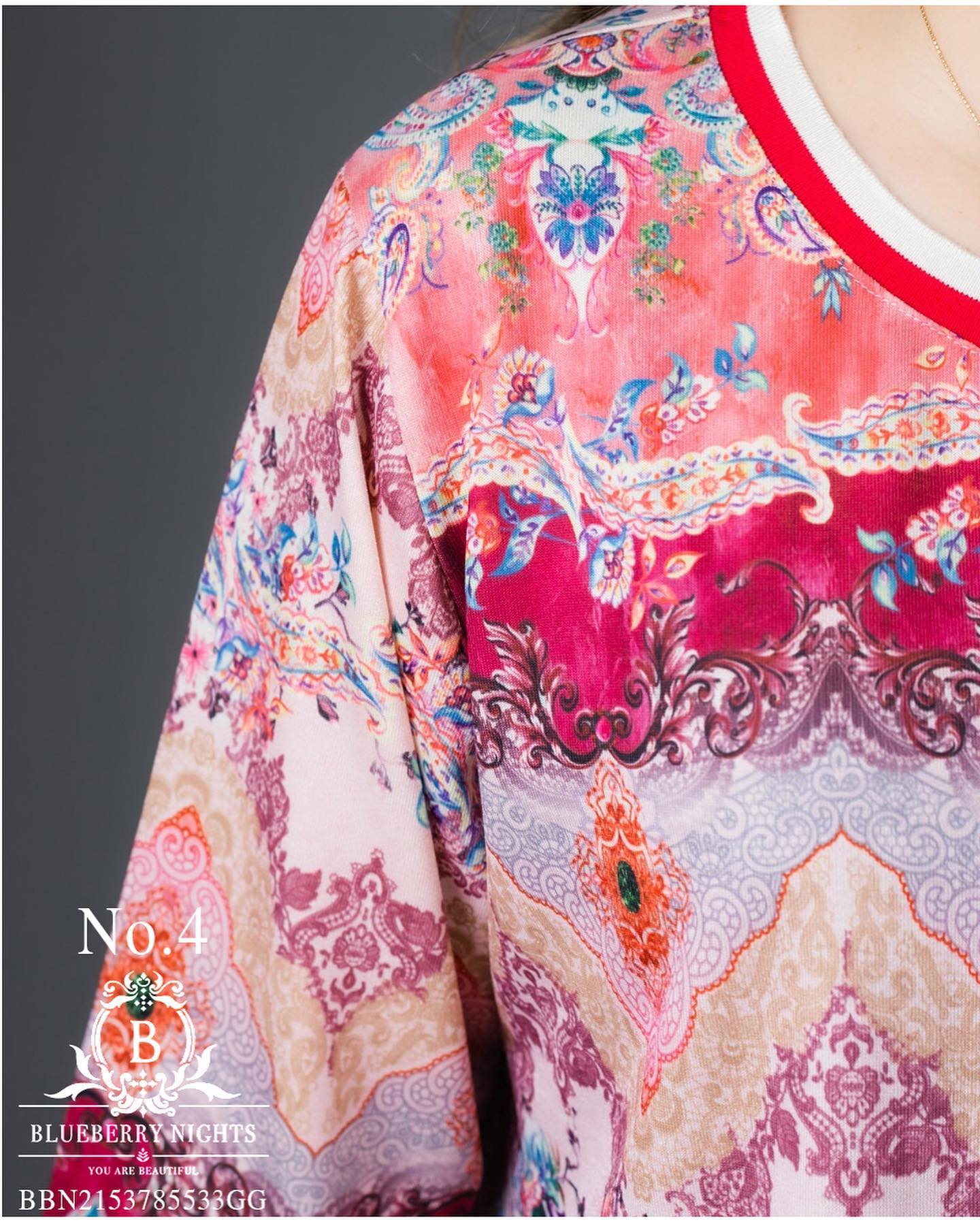 SaLe++ #Blueberry Nights B3672 เสื้อทีเชิ้ตแขนยาว GG ผ้าโพลีเอสเตอร์ผสมคอตต้อนเนื้อนุ่มยืดหยุ่นได้ดีเกรดพรีเมี่ยม ตัดเย็บสวยเนี้ยบสไตล์แบรนด์เนมสุดหรู ดีเทลพิมพ์ลายแบรนด์เนมสีคมชัดสวยเป๊ะ ♡เหมาะสำหรับสาวๆๆรอบอก(36-46)♡ ใส่สวยได้ทุกๆโอกาส หรู