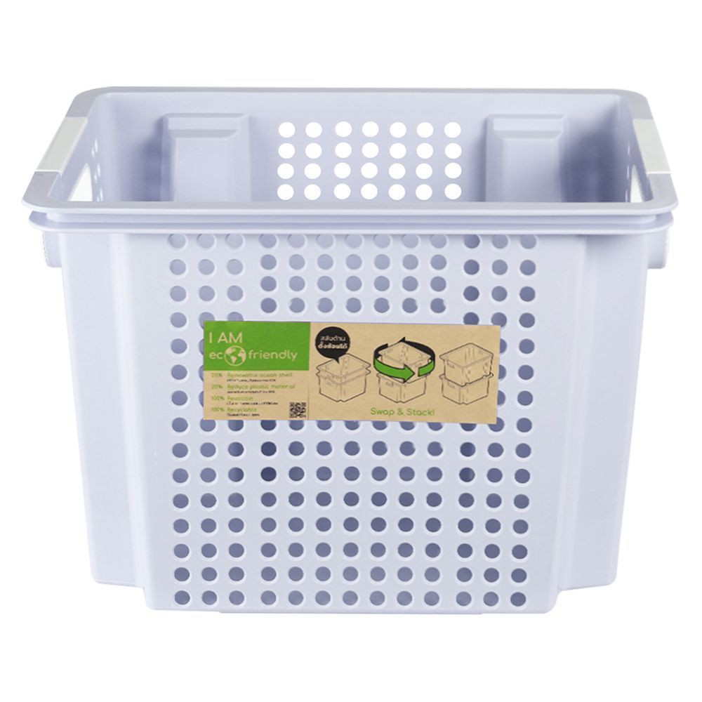 กล่องเก็บของ 39.7x27.3x27.8 ซม. 5061S ECO STACKO สีฟ้า