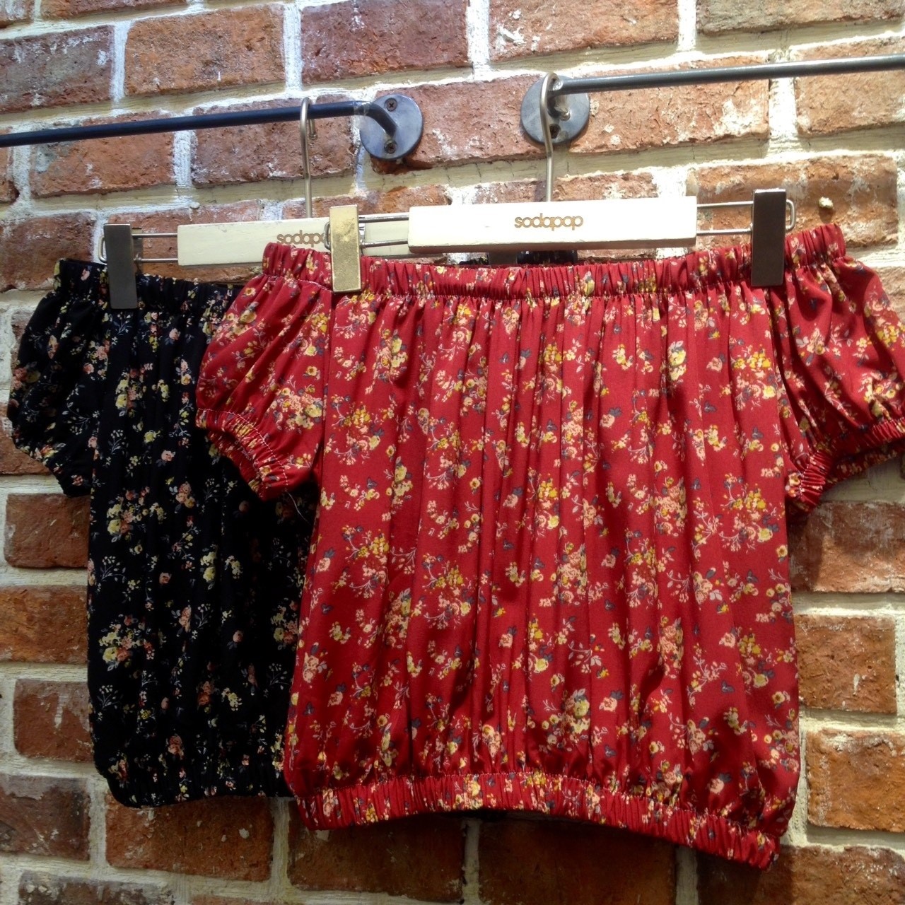 TP0012 เสื้อผ้าแฟชั่น เสื้อผ้าเกาหลี เสื้อเปิดไหล่ (สม็อคไหล่,เอว ) เสื้อแขนตุ๊กตา