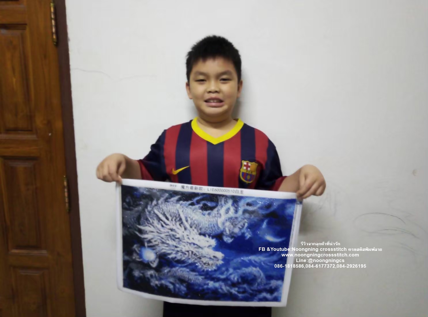 เสือขาว ครอสติสคริสตัล Diamond painting โมเสก ภาพติดเพชร งานฝีมือทำที่บ้าน DIY