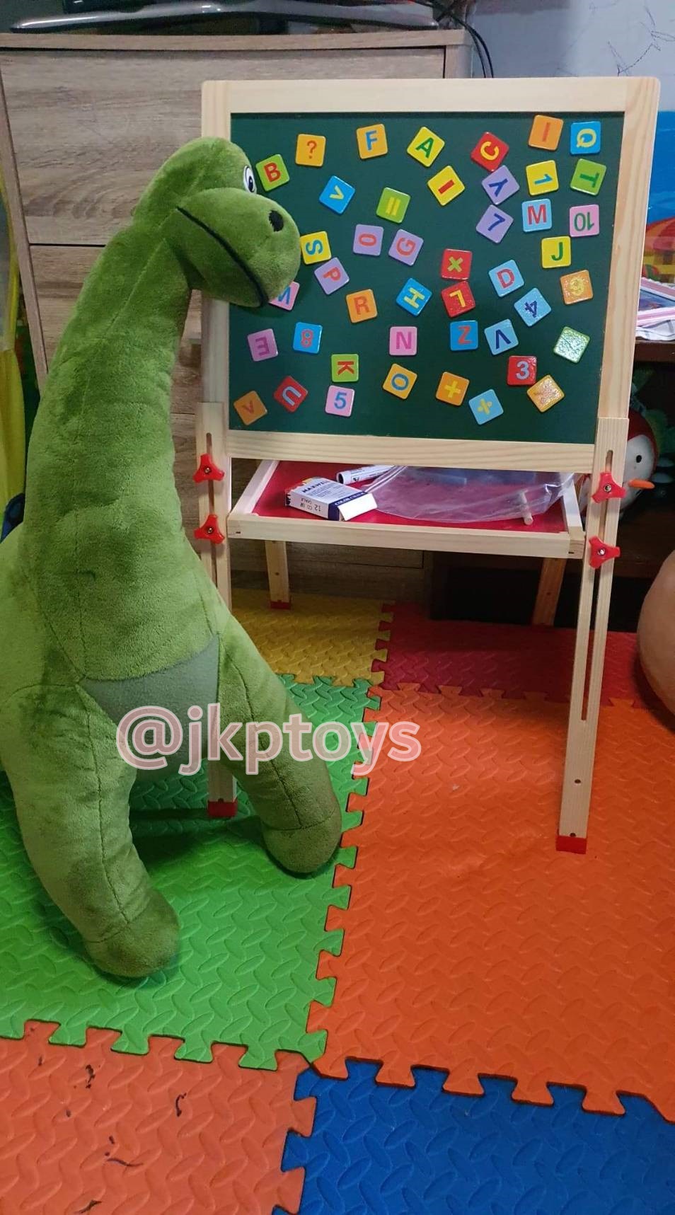 กระดานเเม่เหล็ก 2 ด้าน (กระดานดำเเละไวท์บอร์ด) ปรับความสูงได้