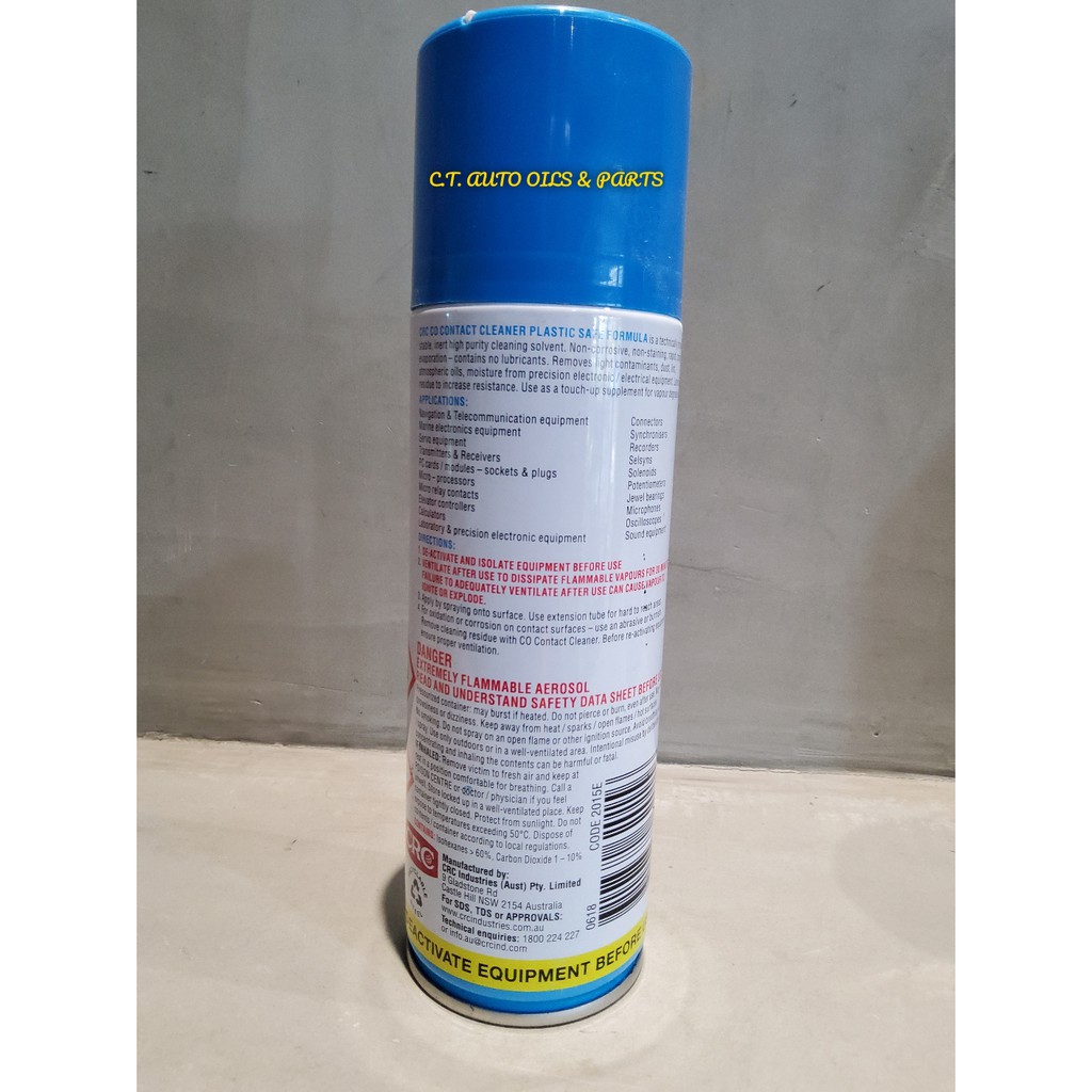 CRC Co Contact Cleaner นํ้ายาล้างหน้าสัมผัสทางไฟฟ้า(ไม่ทิ้งคราบตกค้าง)ขนาด 150 กรัม (210 ml) ทำความสะอาดอุปกรณ์ไฟฟ้าทุกช