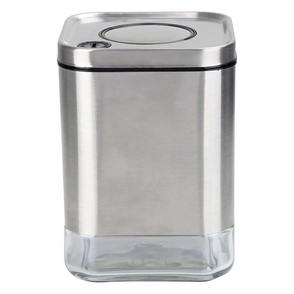 ขวดโหลแก้วเหลี่ยม ฝากด POP UP 0.9 ลิตร GLASS CANISTER POP UP 0.9L