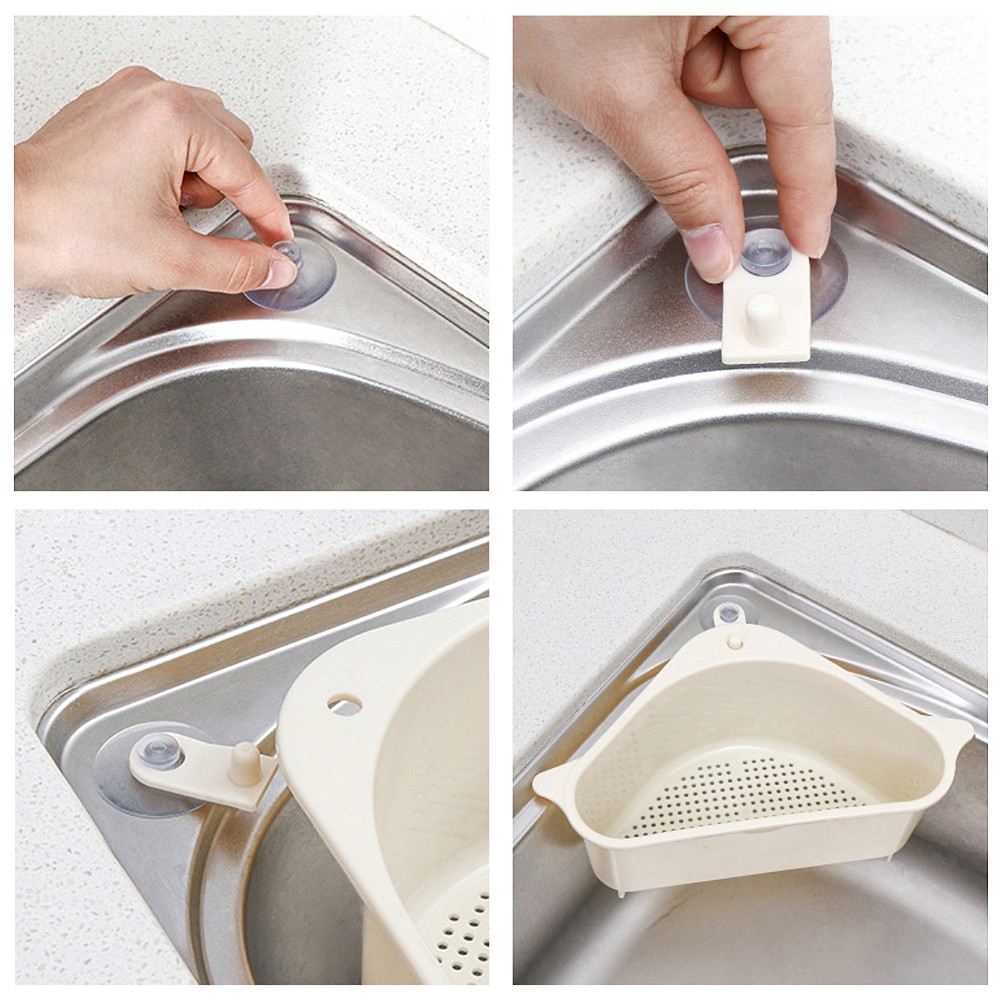 ที่วางฟองน้ำ ที่วางสบู่ ตะแกรงวางฟองน้ำ ตะแกรงกรองเศษอาหาร ที่กรองเศษอาหาร ตะกร้าล้างผัก ในห้องครัว ห้องน้ำ (240905)