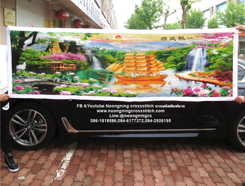 เทพกวนอู ชุดปักครอสติส พิมพ์ลาย ครอสติสจีน งานฝีมือทำที่บ้าน DIY