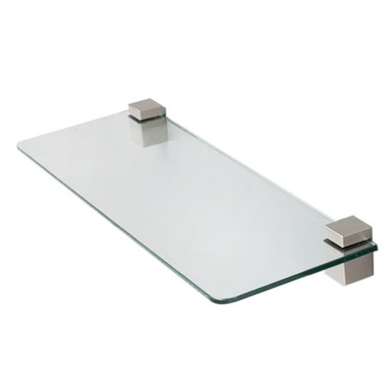 KASSA HOME ชั้นวางกระจกพร้อมขารับ รุ่น CUBES-CG420C ขนาด 41 x 21 x 5.8 ซม. สีขาว - ใส สวยงาม โดดเด่น ดูทันสมัย