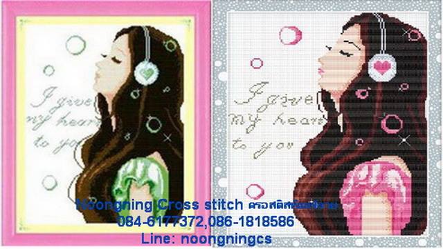 การ์ตูน ชุดปักครอสติช พิมพ์ลาย ครอสติสจีน งานฝีมือ DIY