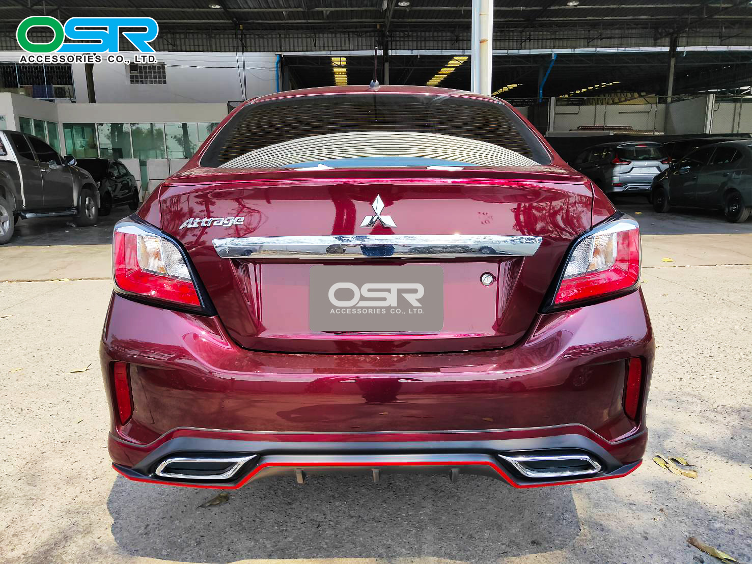 ชุดแต่งรถ สเกิร์ต-สปอยเลอร์ New Mitsubishi Attrage 2020 ทรง SR-Limited By OSR