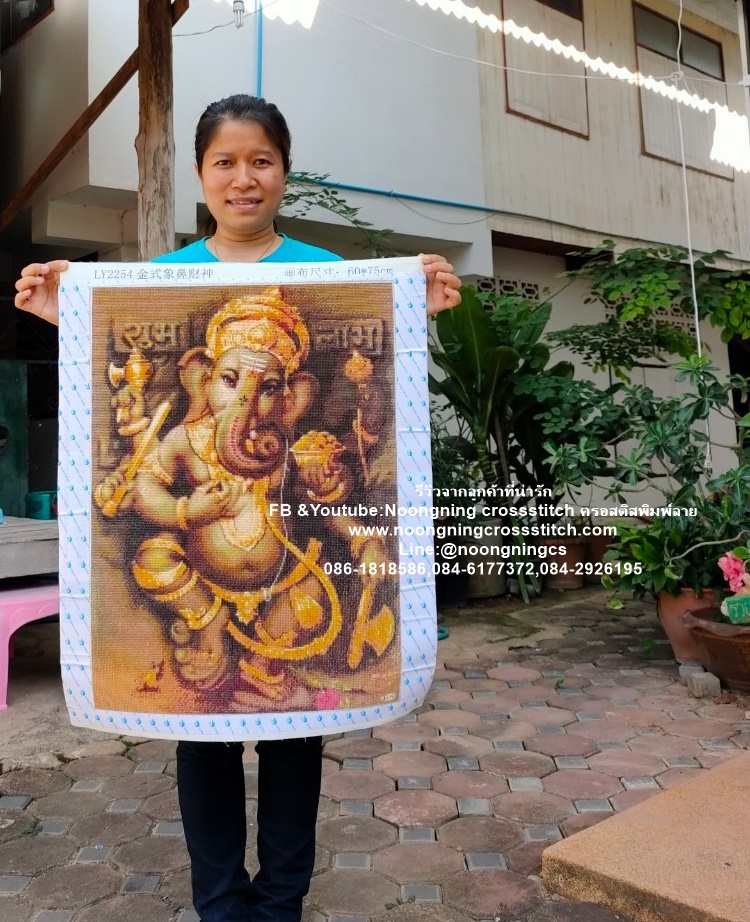 เสือโคร่ง มงคล ครอสติสคริสตัล Diamond painting โมเสก ภาพติดเพชร งานฝีมือทำที่บ้าน DIY