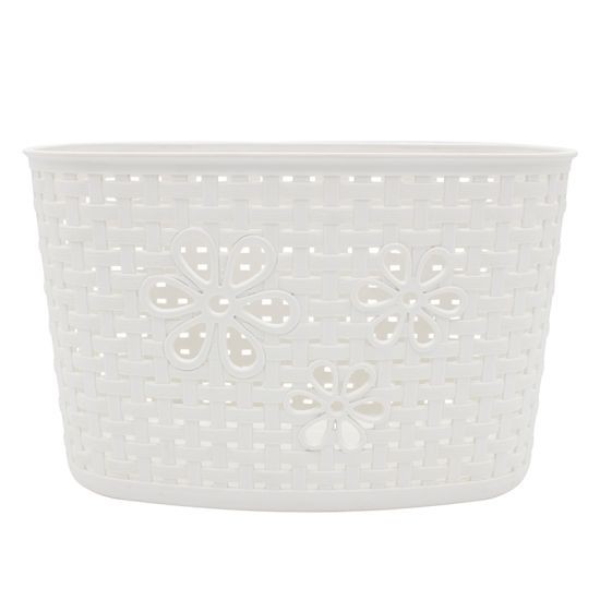 KASSA HOME ตะกร้าอเนกประสงค์ พร้อมตะขอแขวน รุ่น MODERNY-BA208 ขนาด 25.5 x 14 x 16 ซม. สีเทา