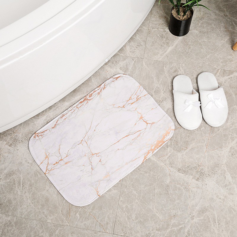 [พร้อมส่ง 💗] พรมปูพื้นห้องน้ำ ห้องนอน ลายหินอ่อน
