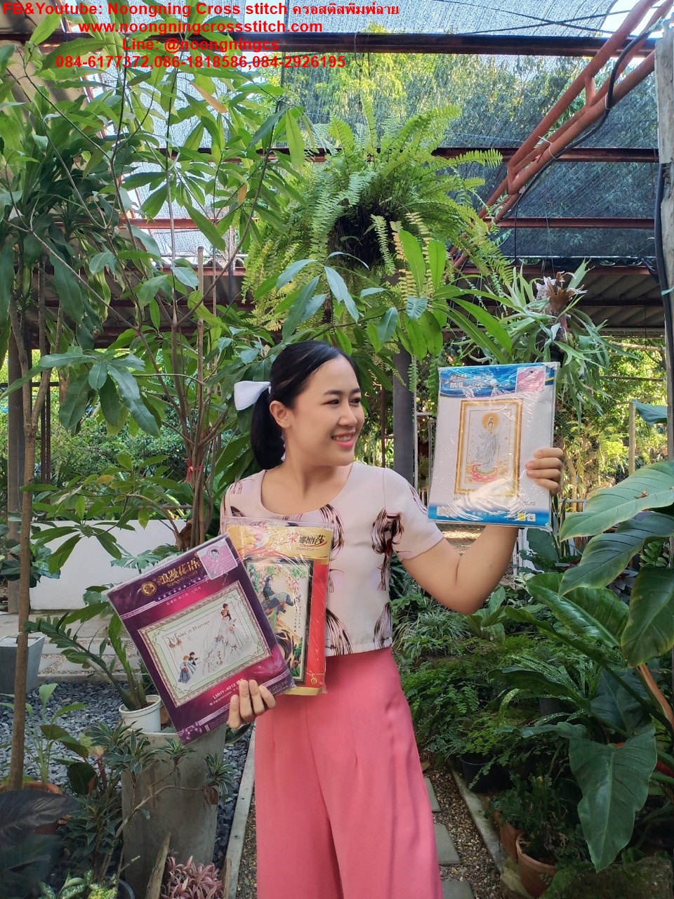 ม้า8ตัว มังกร ชุดปักครอสติส พิมพ์ลาย ครอสติสจีน งานฝีมือทำที่บ้าน DIY
