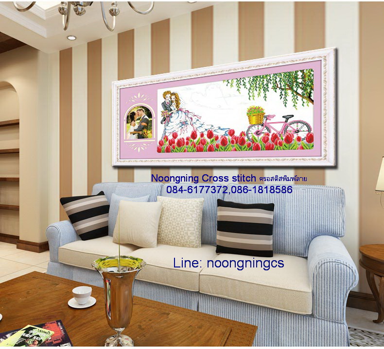 ตัวอักษรจีน ชุดปักครอสติช พิมพ์ลาย ครอสติสจีน งานฝีมือ DIY