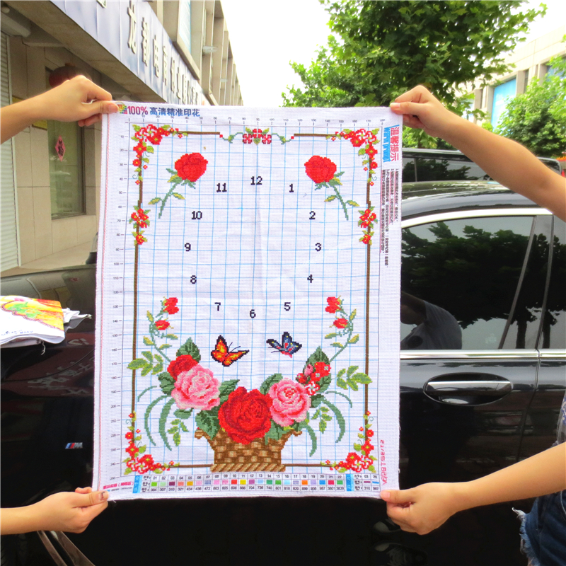 We Love U Poppy ชุดปักครอสติส พิมพ์ลาย ครอสติสจีน งานฝีมือทำที่บ้าน DIY