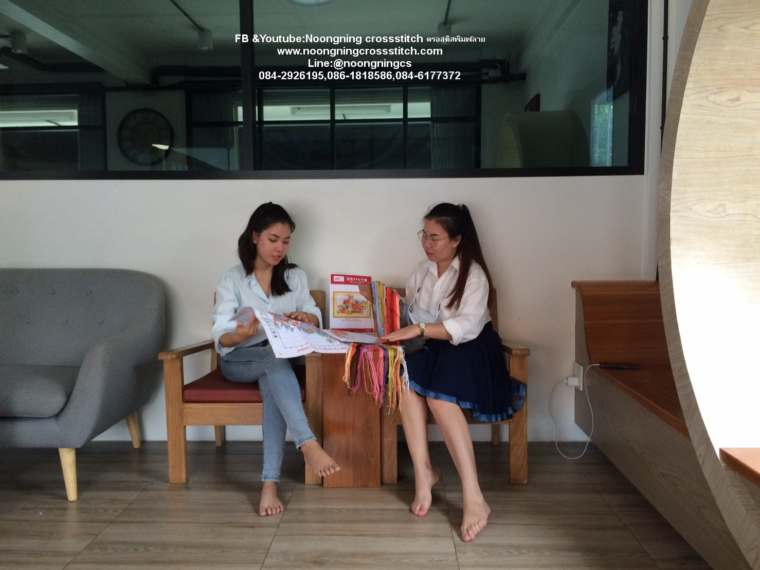 วิวบ้าน ชุดปักครอสติส พิมพ์ลาย ครอสติสจีน งานฝีมือทำที่บ้าน DIY