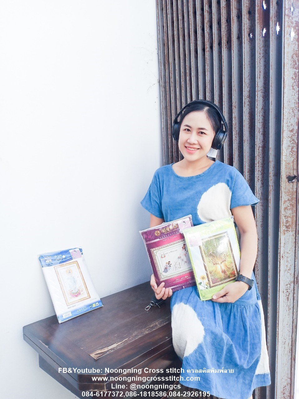 กวางทอง ในหุบเขา ชุดปักครอสติส พิมพ์ลาย ครอสติสจีน งานฝีมือทำที่บ้าน DIY