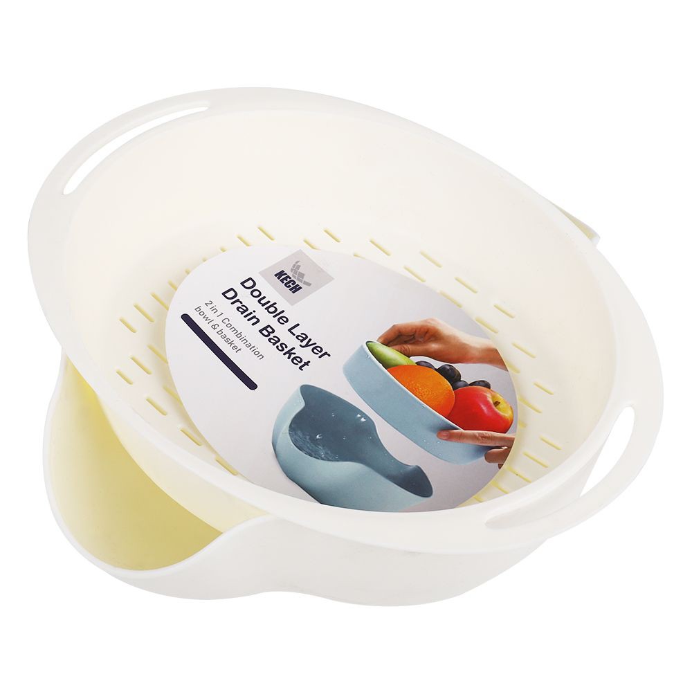 ตะกร้าล้างผัก KECH 19052103 สีขาว OVAL KITCHEN MESH KECH 19052103 WHITE
