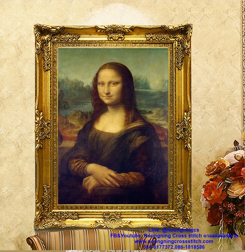 กล้วยไม้ ชุดปักครอสติส พิมพ์ลาย ครอสติสจีน งานฝีมือทำที่บ้าน DIY