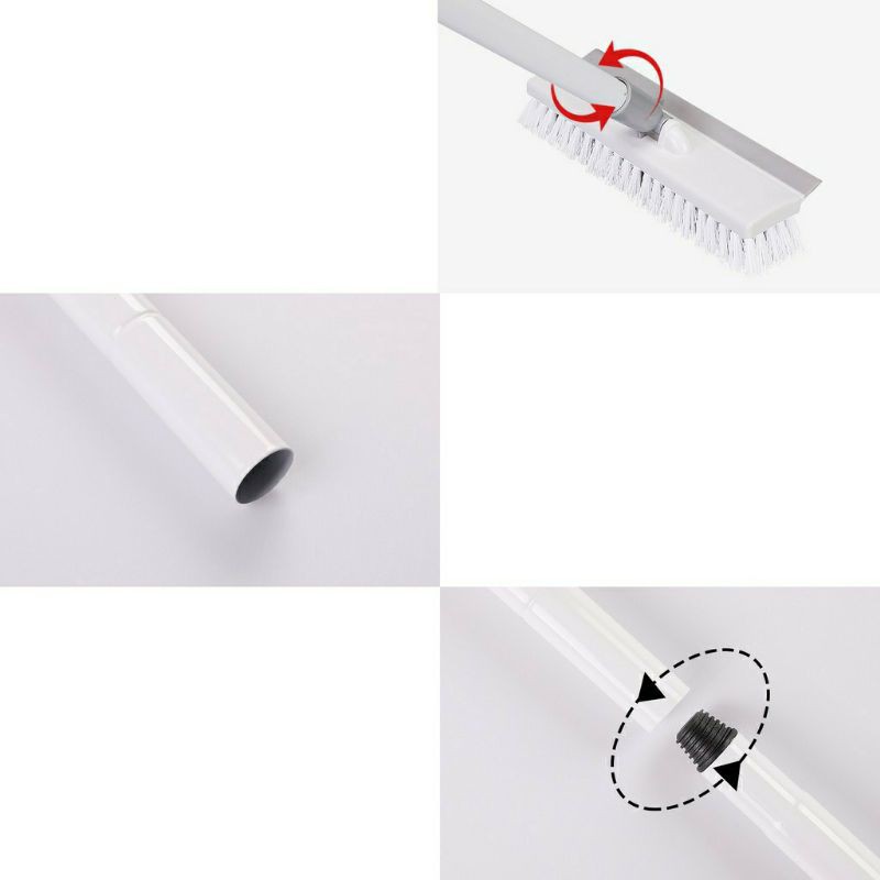 แปรงขัดพื้น 2in1 พร้อมที่รีดน้ำในตัว แปรงถูพื้น มีที่กวาดน้ำ แปรงขัดห้องน้ำ แปรงล้างพื้น แปรงล้างห้องน้ำ มีที่ปาดน้ำ