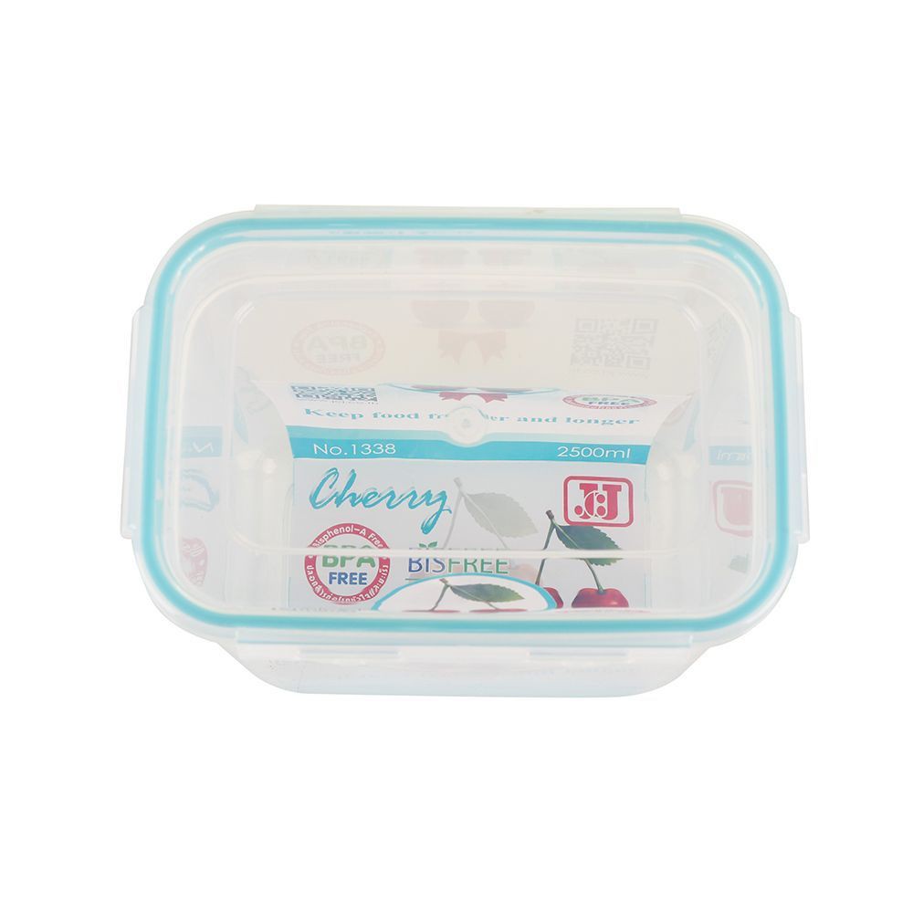 กล่องอาหารเหลี่ยม SAFE&LOCK NEW1338 2.5 ลิตร FOOD CONTAINER PP SQUARE 2.5L SAFE&LOCK