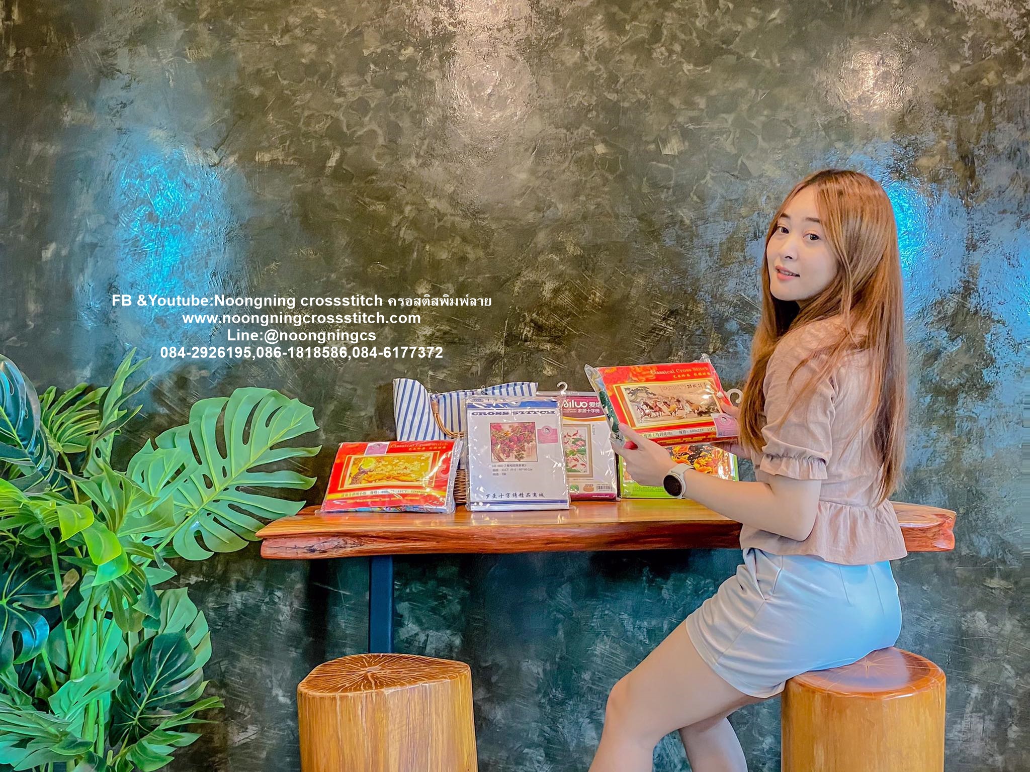 บ้านริมน้ำ ชุดปักครอสติช พิมพ์ลาย ครอสติสจีน งานฝีมือ DIY