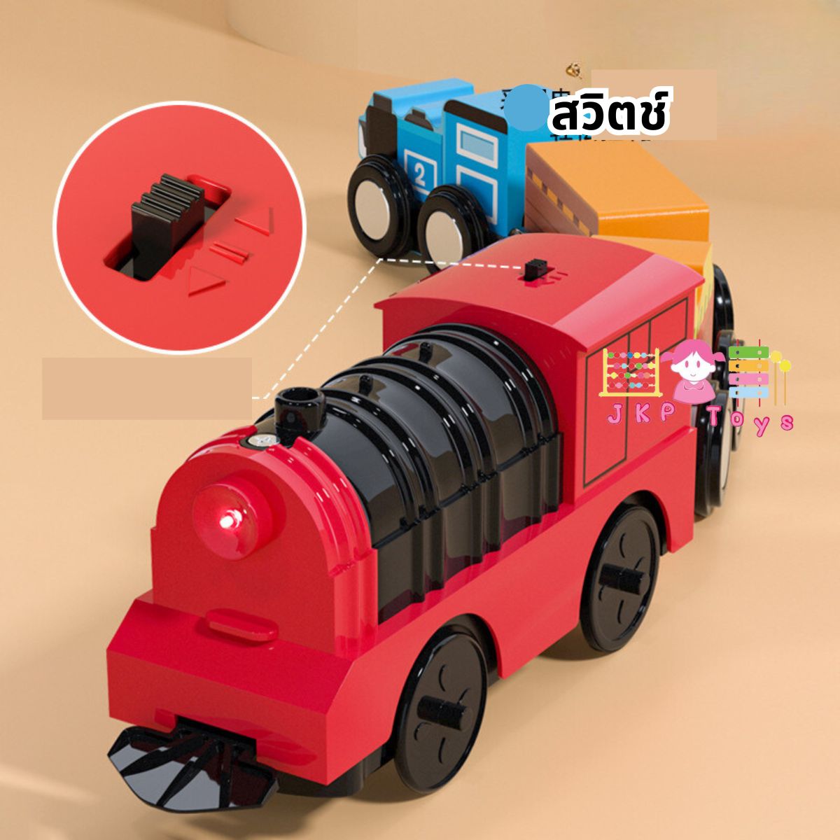 😊⭐เซ็ตรางรถไฟไม้กล่องไม้ สะดวกพกพา