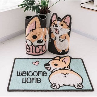 พรมดักฝุ่น ใยดักฝุ่น Welcome ลายสัตว์แสนน่ารัก 40X60🔥พร้อมส่ง🔥