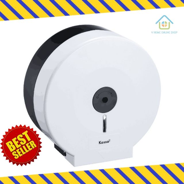 กล่องทิชชูม้วนใหญ่ KASSA รุ่น KS-628 สีขา ผลิตจากวัสดุที่มีคุณภาพ คงทนแข็งแรง ช่วยให้ห้องน้ำดูมีระเบียบแ