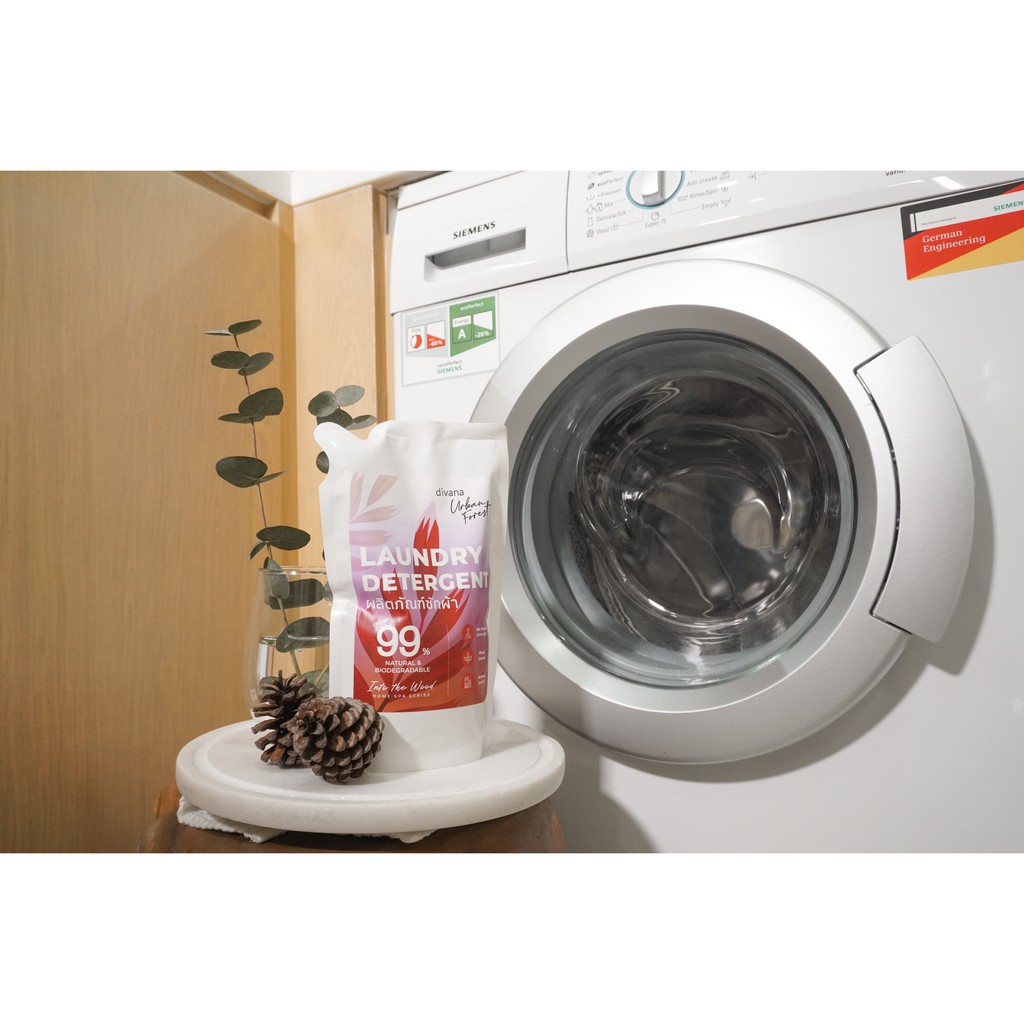 [เซ็ทบ้านคลีน] น้ำยาซักผ้า x1 น้ำยาล้างจาน x1 น้ำยาถูพื้น x1 ชนิดถุงเติม Divana Urban Forest สูตรอ่อนโยน บ้านหอม สะอาด