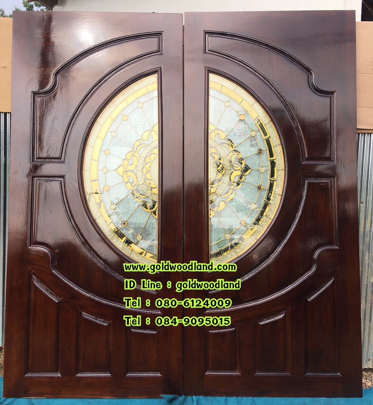 ประตูบ้าน ไม้สัก GBBB - 255