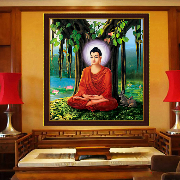 พระพุทธเจ้า ทรีนิตี้ ครอสติสคริสตัล Diamond painting โมเสก ภาพติดเพชร งานฝีมือ DIY