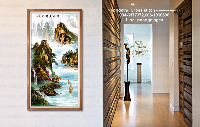 คู่บ่าวสาว ชุดปักครอสติส พิมพ์ลาย ครอสติสจีน งานฝีมือทำที่บ้าน DIY