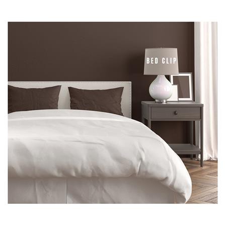 ปลอกหมอนหนุน BED CLIP STANDARD สีน้ำตาลเข้ม แพ็ก 2 ชิ้น ผ้าละเอียดนุ่มลื่น คืนตัวได้ดี