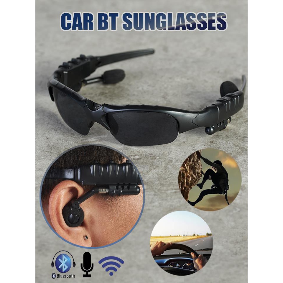 !!สินค้าขายดี!! แว่นตากันแดดพร้อมเครื่องเล่น MP3 ไร้สาย Car BT sunglasses