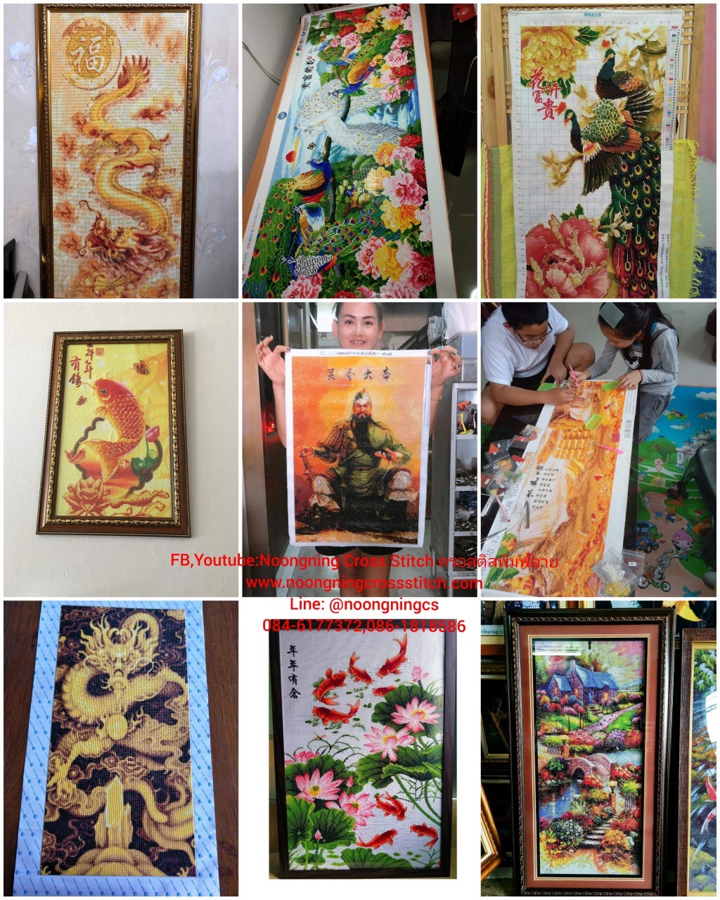 เจ้าแม่กวนอิม ครอสติสคริสตัล Diamond painting โมเสก ภาพติดเพชร งานฝีมือทำที่บ้าน DIY
