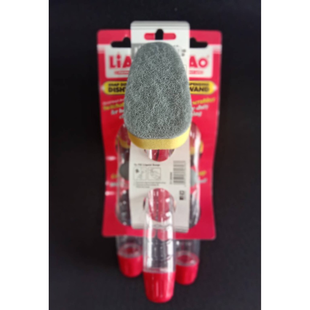 อุปกรณ์ทำความสะอาด ฟองน้ำล้างจานแบบมีด้ามจับ ยี่ห้อLIAO รหัสสินค้า🌻 D130086 🌻