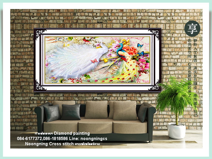 วิวท่าน้ำ ครอสติสคริสตัล Diamond painting โมเสก ภาพติดเพชร งานฝีมือ DIY