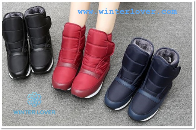 รองเท้าบูทกันหนาวสีแดงใส่เดินสบายทรงSport