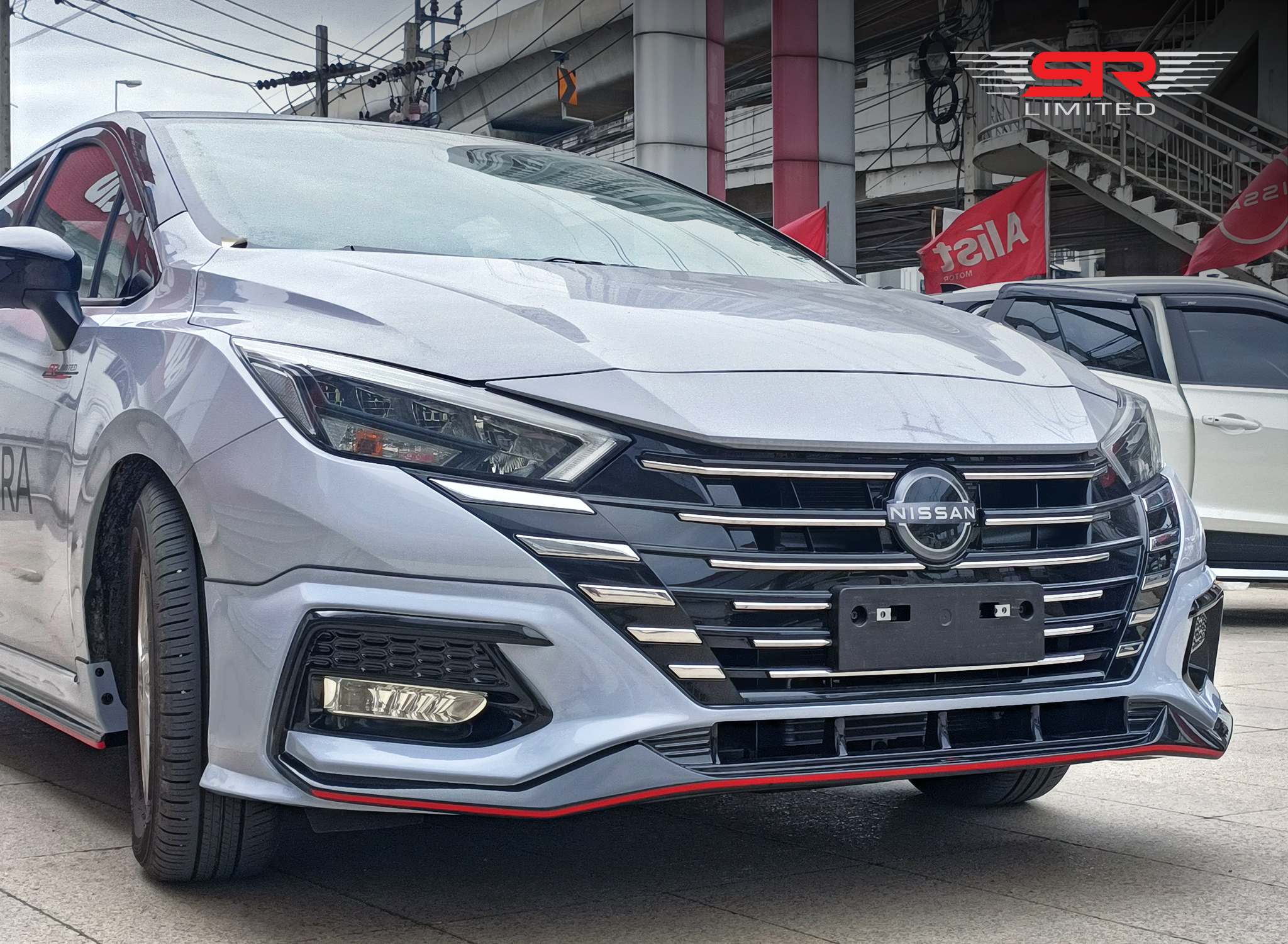 ชุดแต่งรถ สเกิร์ต-สปอยเลอร์ All New Almera 2023 Turbo ทรง SR-Limited By OSR