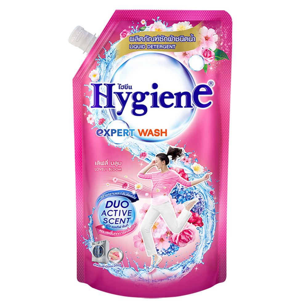 น้ำยา ซักผ้า. ผ้า 600ml ไฮยีน เลิฟลี่ บลูม LIQUID DETERGENT FABRIC 600ml HYGIENE LOVELY BLOOM