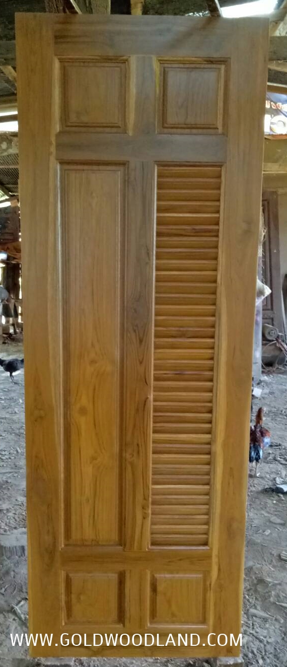 ประตูห้องน้ำไม้สัก - 05