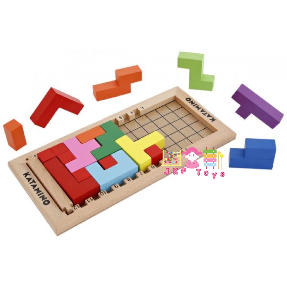 ของเล่นไม้เสริมพัฒนาการ เกมส์ Tertis Blocks