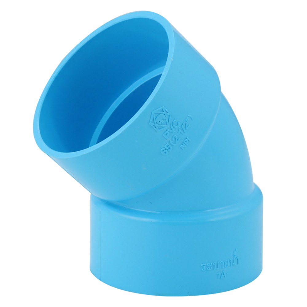 ท่อประปา ข้อต่อ ท่อน้ำ ท่อPVC ข้องอ 45-บาง SCG 2 1/2 นิ้ว สีฟ้า ELBOW 45 PVC SOCKET SCG 2 1/2" LITE BLUE