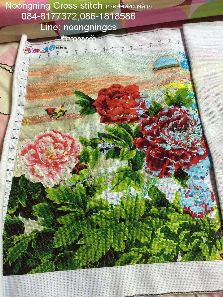 ตัวอักษรจีน ชุดปักครอสติช พิมพ์ลาย ครอสติสจีน งานฝีมือ DIY