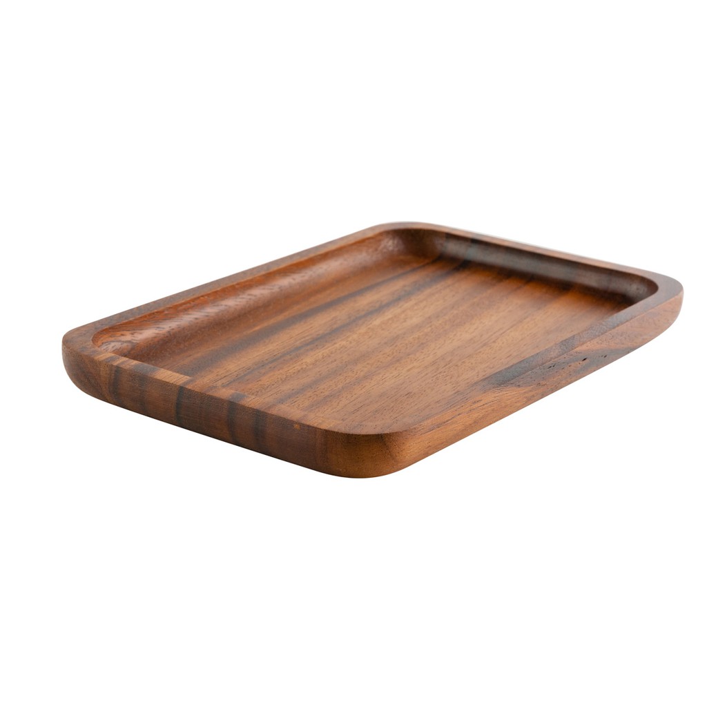 The Wood's Tale จานไม้ ถาดไม้ ทรงสี่เหลี่ยมผืนผ้า RECTANGLE PLATE จากไม้แท้ธรรมชาติ มีให้เลือกสีอ่อนและสีเข้ม มี 4 ไซส์