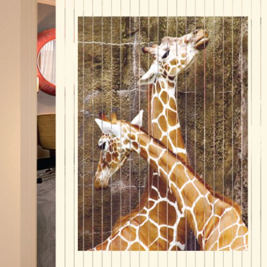 WSP มู่ลี่ประตูสกรีนภาพตรงกลาง รุ่น TK-32 NO 046 ขนาด 80 x 200 ซม. สีน้ำตาล ดีไซน์เรียบหรู