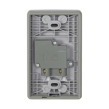 สวิตช์กดกระดิ่ง SCHNEIDER A3031WBP สีเทา สวิตช์กดกระดิ่งกันน้ำ