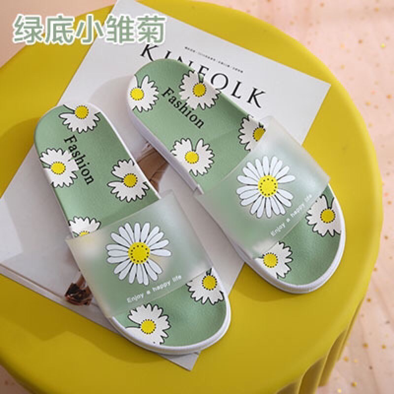 💕(JH-3)รองเท้าแตะใส่ในบ้านที่น่ารักรองเท้าแตะกลางแจ้งห้องน้ำกันลื่นรองเท้าแตะส้นสูงและรองเท้าแตะพื้นนิ่ม