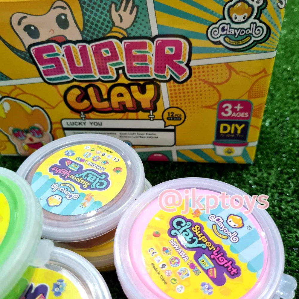 เซตดินเบาเกาหลี 12 กระปุกพร้อมคู่มือปั้นเเละอุปกรณ์ ในชุดประกอบด้วย